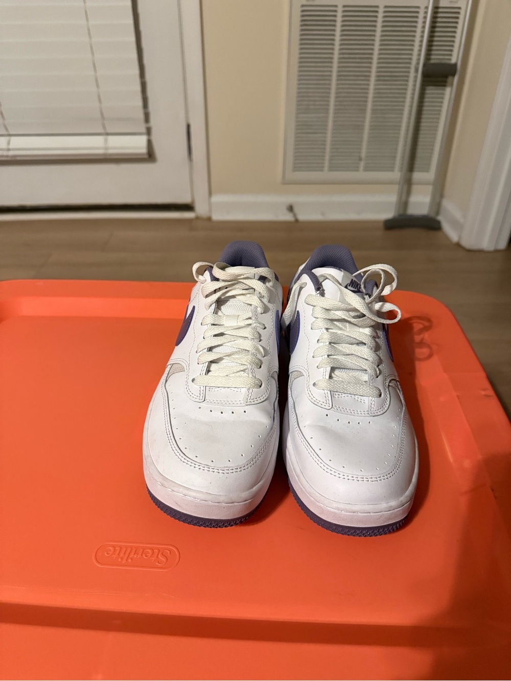 Nike Classic White and Purple Women's Casual Sneakers